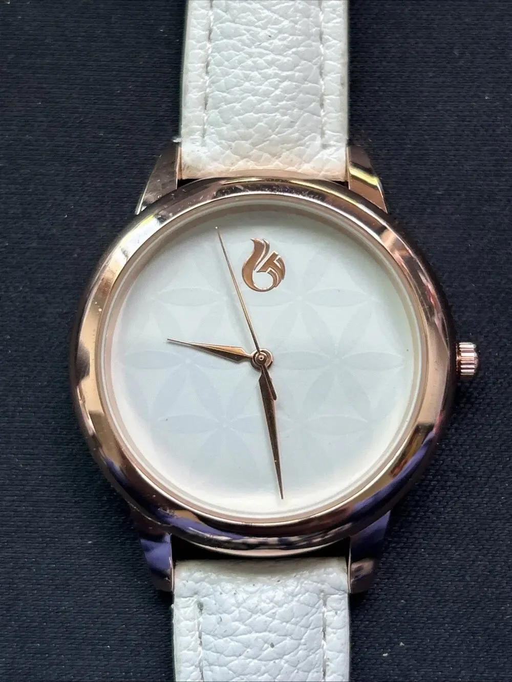 Rose Gold Tone White Dial And Band Women’s Quartz Watch